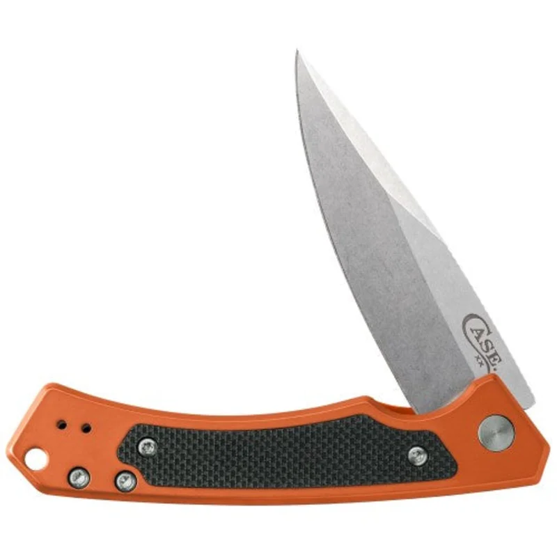 Case 25886 - Orange Anodized Aluminum w/ Black G10 Inlay (Marilla S35VN) Drop Point