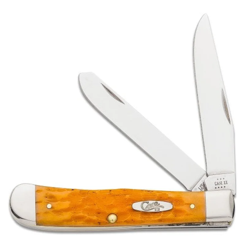 Case 26560 - Persimmon Orange Bone Peach Seed Jig Trapper