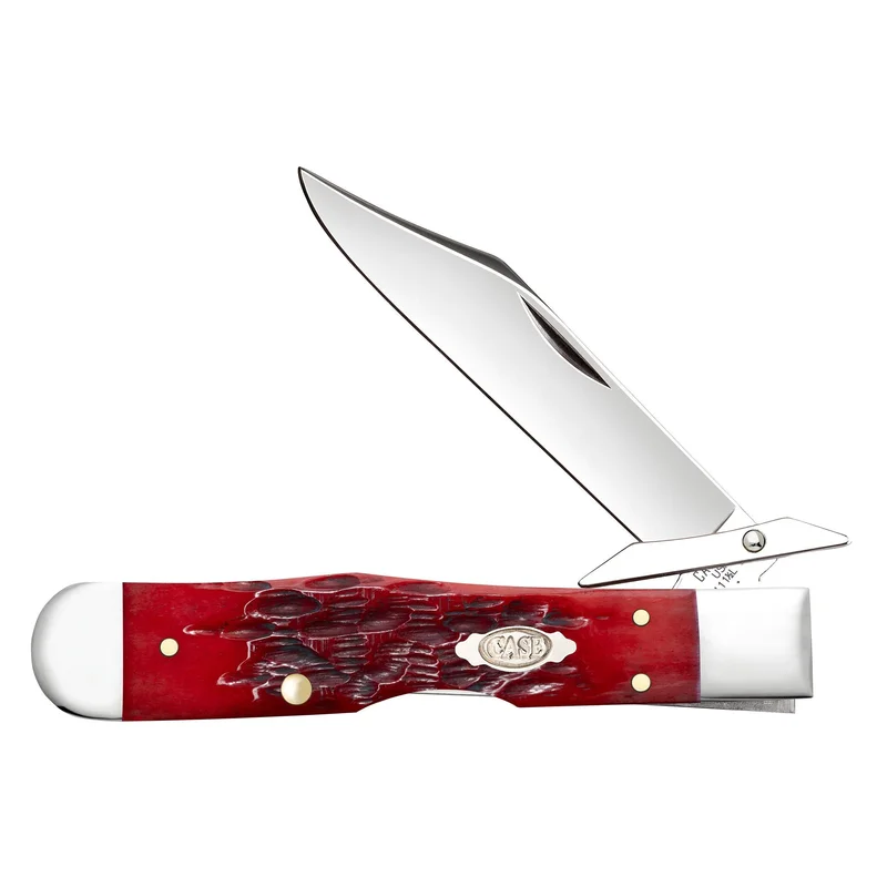 Case 31943 - Dark Red Bone Peach Seed Jig Cheetah Cub (611 1/2L CS)