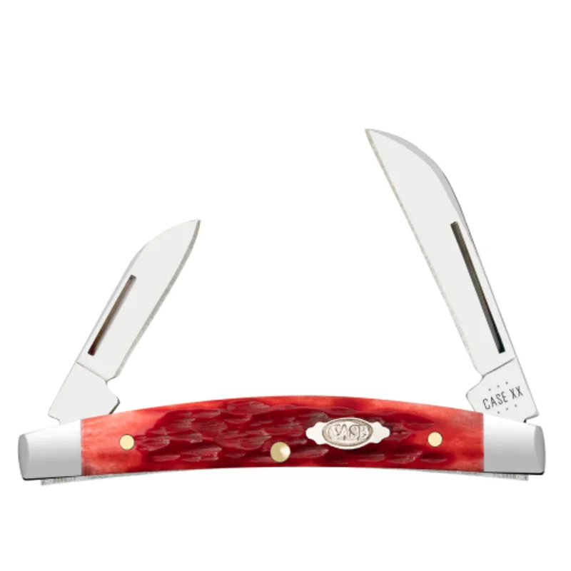 Case 31949 - Dark Red Bone Peach Seed Jig Small Congress (CS)