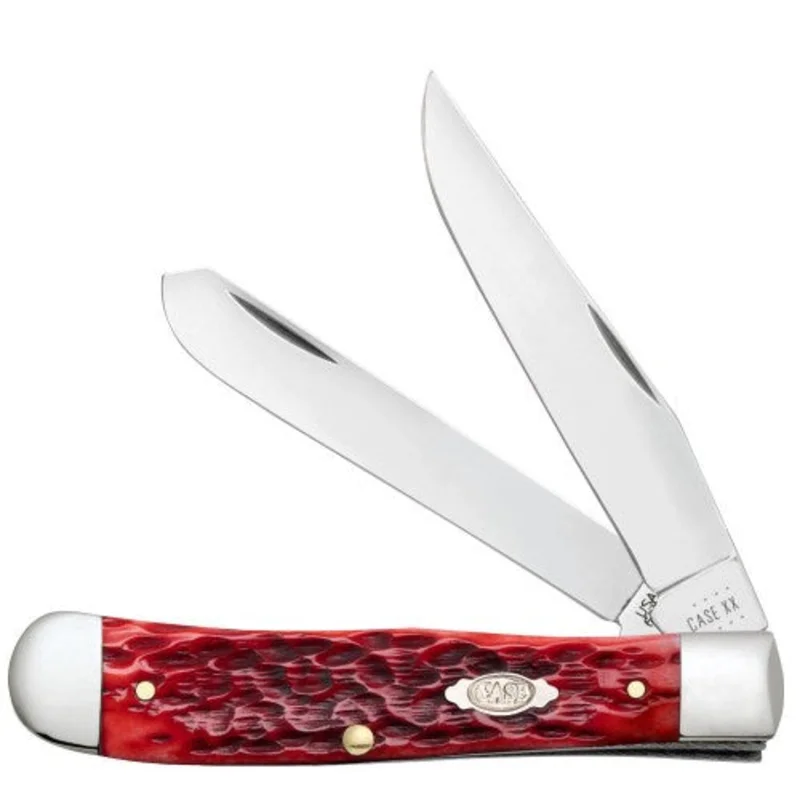 Case 31950 - Dark Red Bone Peach Seed Jig Trapper (6254 CS)