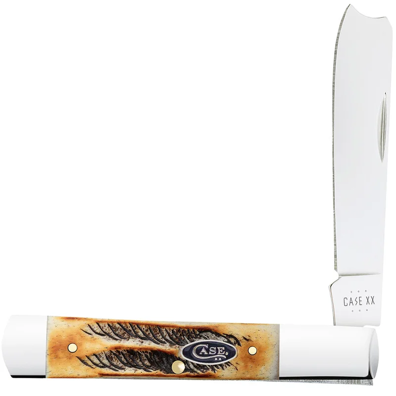 Case 39875 - 6.5 Bone Stag Black Case Shield Razor