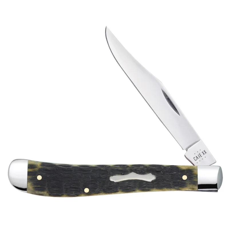 Case 41312 - Olive Green Bone Crandall Jig Slimline Trapper
