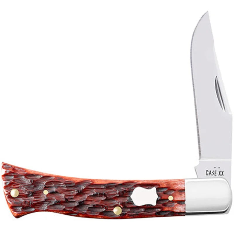 Case 44250 - Pocket Worn Mahogany Bone Peach Seed Jig Case Axe Handle (BR61135 SS)