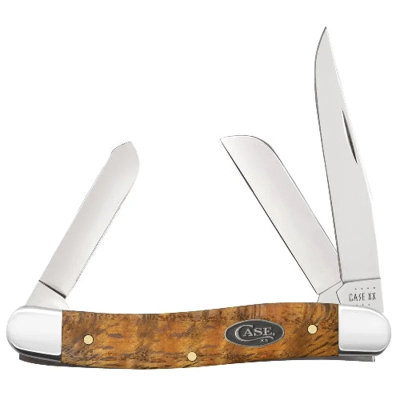 Case 47122 - Yellow Curly Oak Smooth Medium Stockman