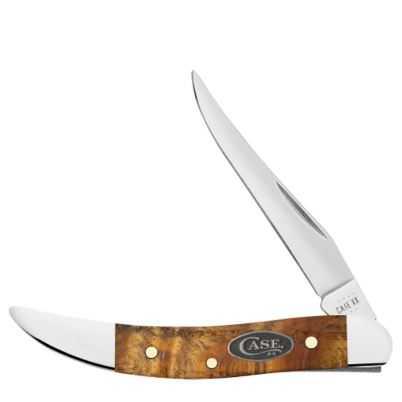Case 47125 - Yellow Curly Oak Smooth Small Texas Toothpick