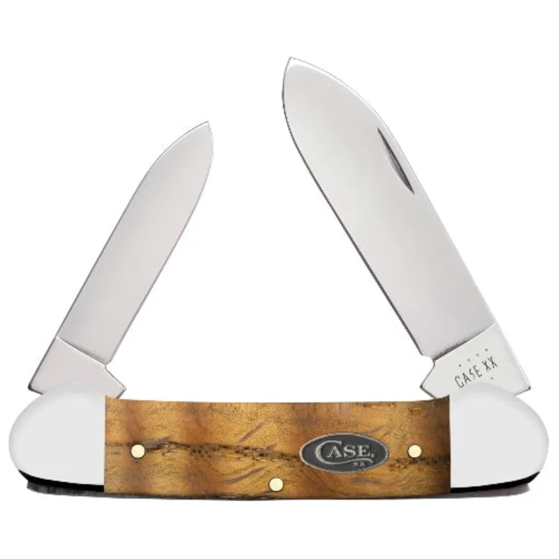 Case 47126 - Yellow Curly Oak Smooth Wood Canoe