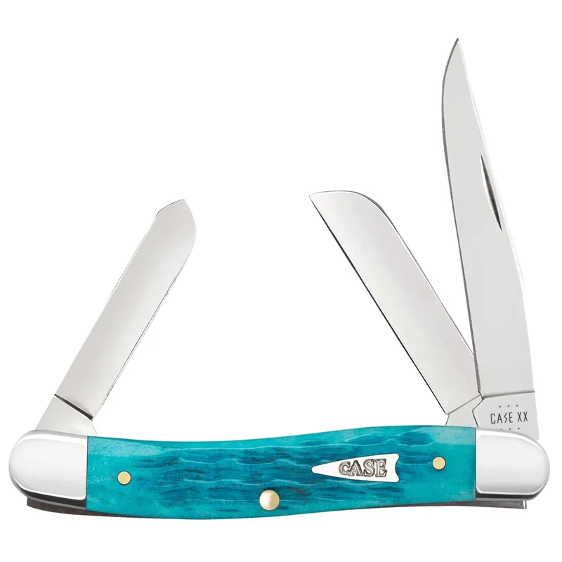 Case 50642 - Sky Blue Bone Crandall Jig Medium Stockman (6318 SS)