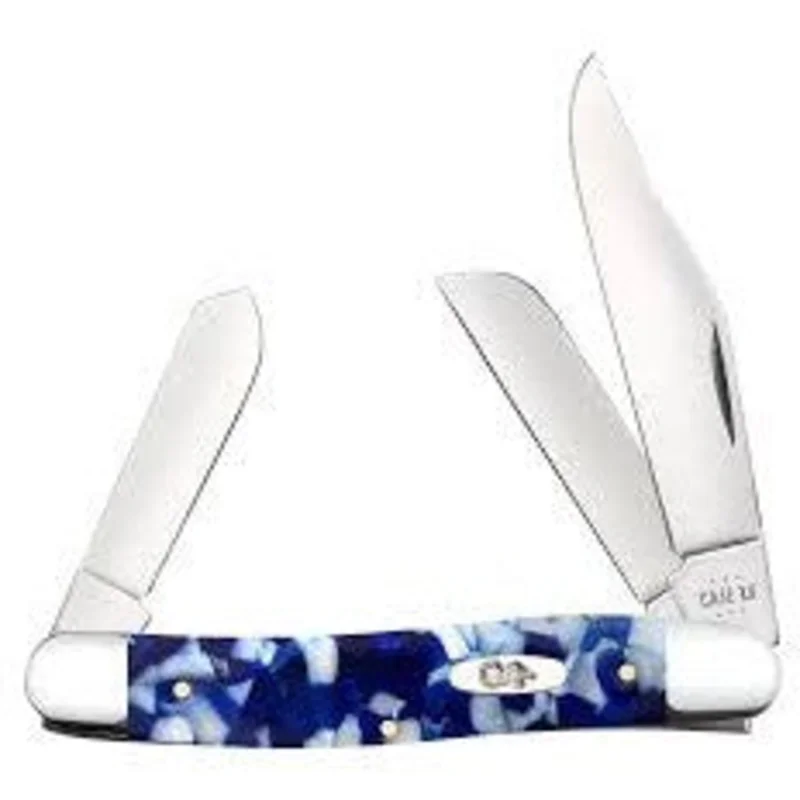Case 50722 - Blue Crackle Kirinite Smooth Stockman (10347 SS)