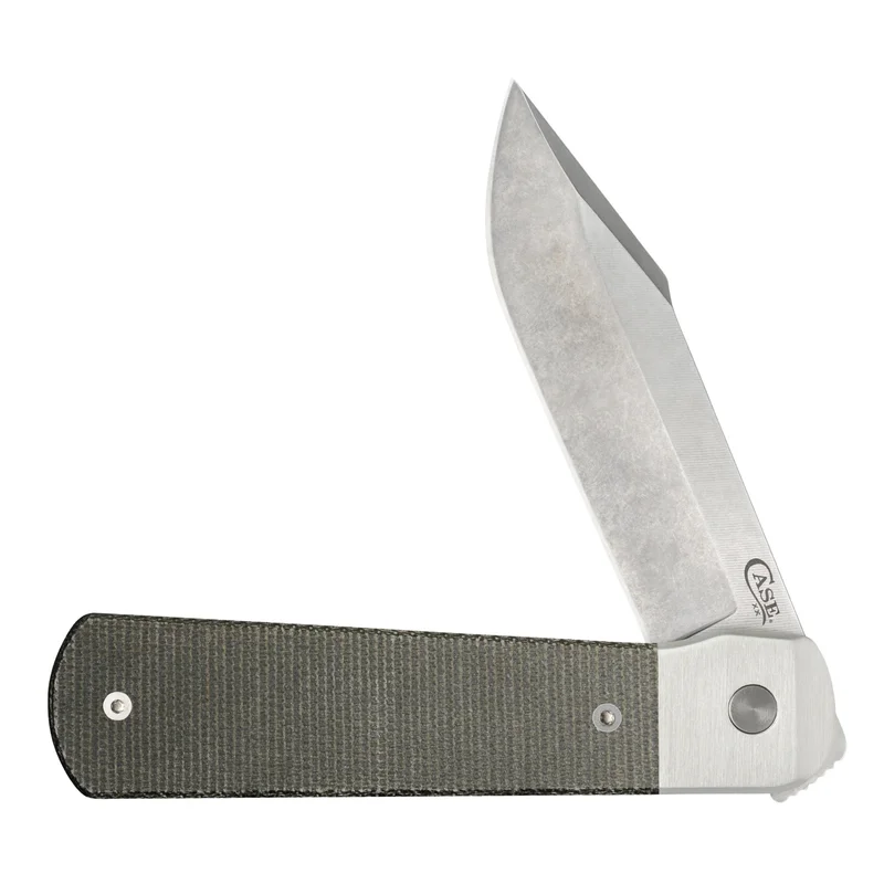 Case 50911 - Smooth OD Green Canvas Micarta Longhouse (LONGHOUSE CPM 20CV)