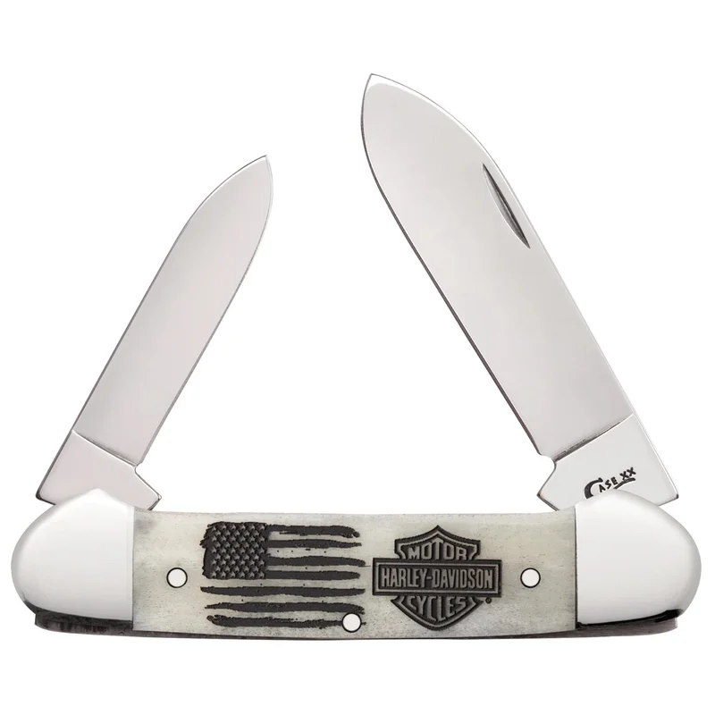 Case 52217 - Harley Davidson Natural Bone Smooth Canoe
