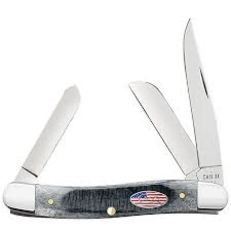 Case 53061 - Gray Bone Sawcut Jig Medium Stockman (6318 SS)