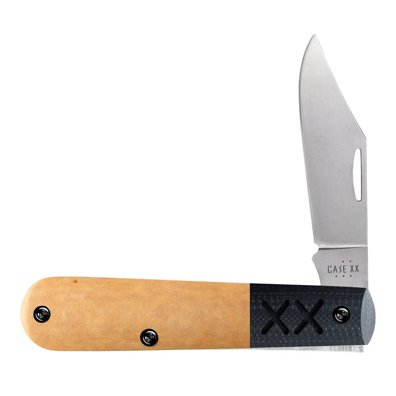 Case 53160 - Tan Richlite W/Black G-10 Smooth XR Barlow (XR101009 1/2 S35VN)