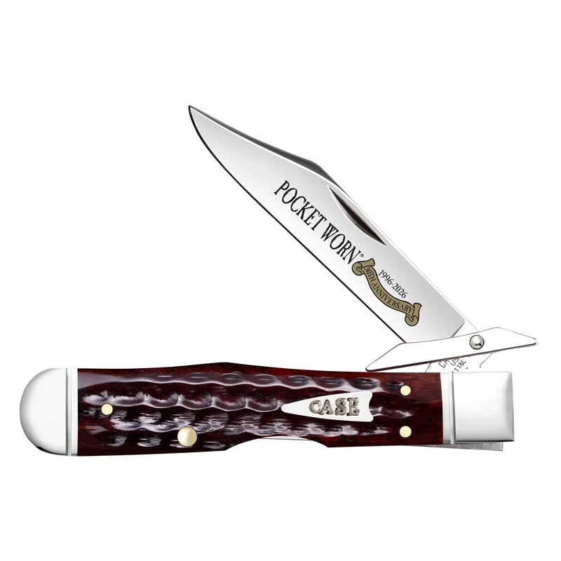 Case 55236 - Pocket Worn Mahogany Bone Corn Cob Jig Cheetah Cub (611 1/2L SS) - Fluted