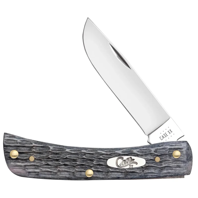 Case 58412 - Pocket Worn Gray Bone Crandall Jig Sod Buster Jr (6137 CS)