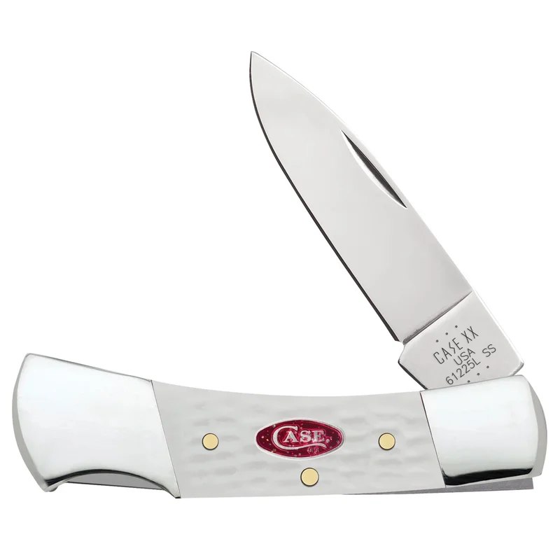 Case 60199 - White Synthetic Standard Jig Lockback (61225L SS)