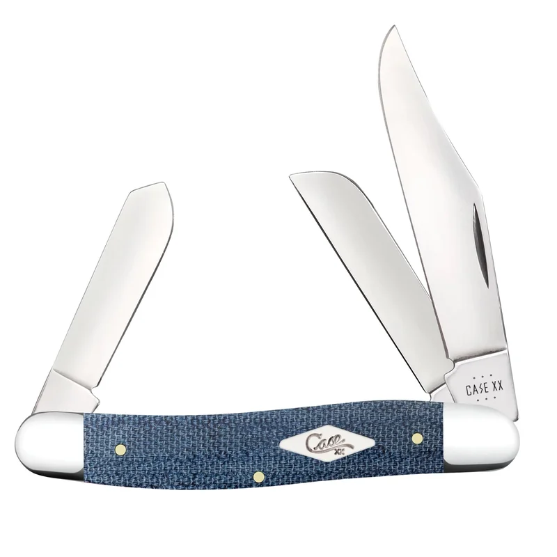 Case 60513 - Blue Denim Canvas Laminate Smooth Stockman (10347 SS)
