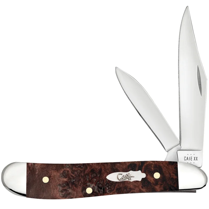 Case 64059 - Brown Maple Burl Wood Smooth Peanut