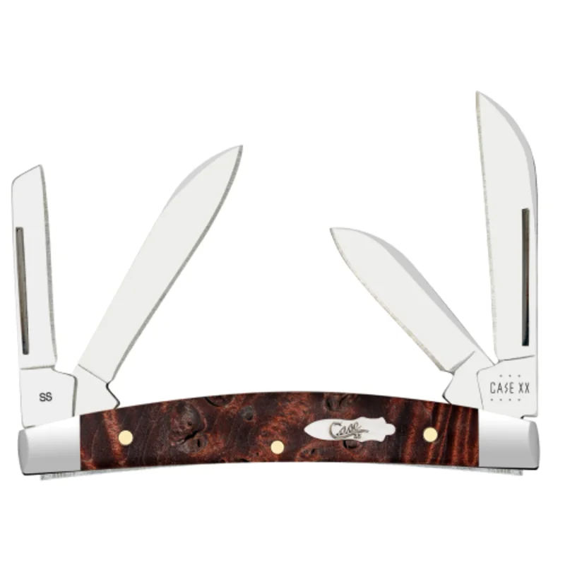 Case 64069 - Brown Maple Burl Wood Smooth Small Congress