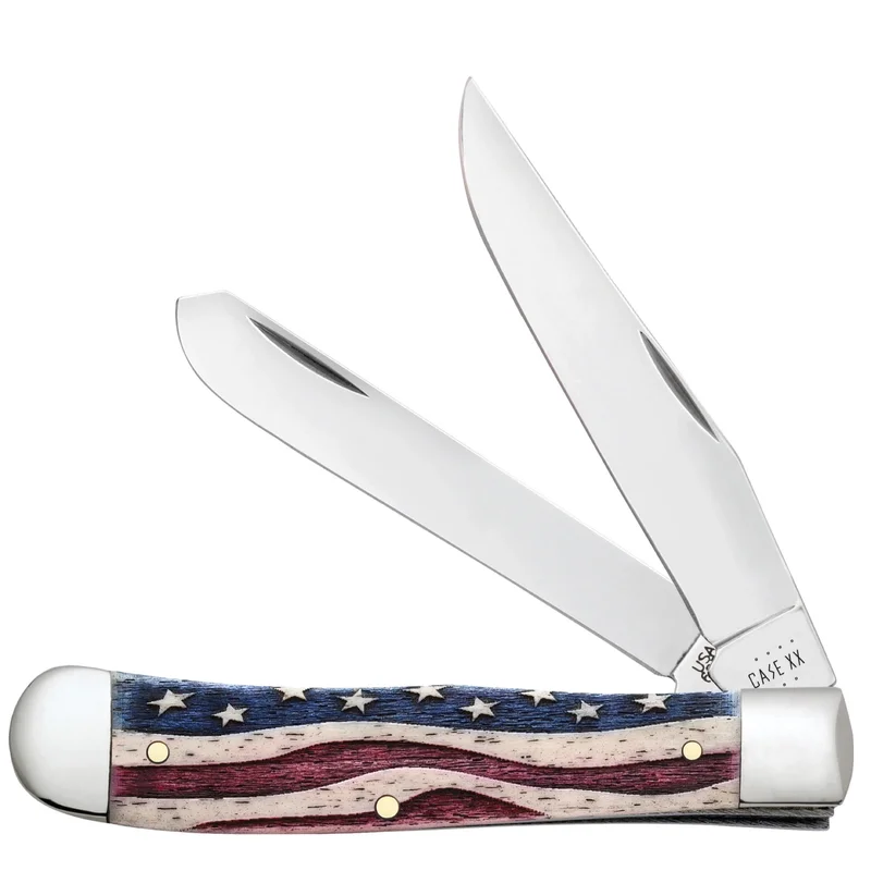Case 64132 - Star Spangled Natural Bone Color Wash Trapper