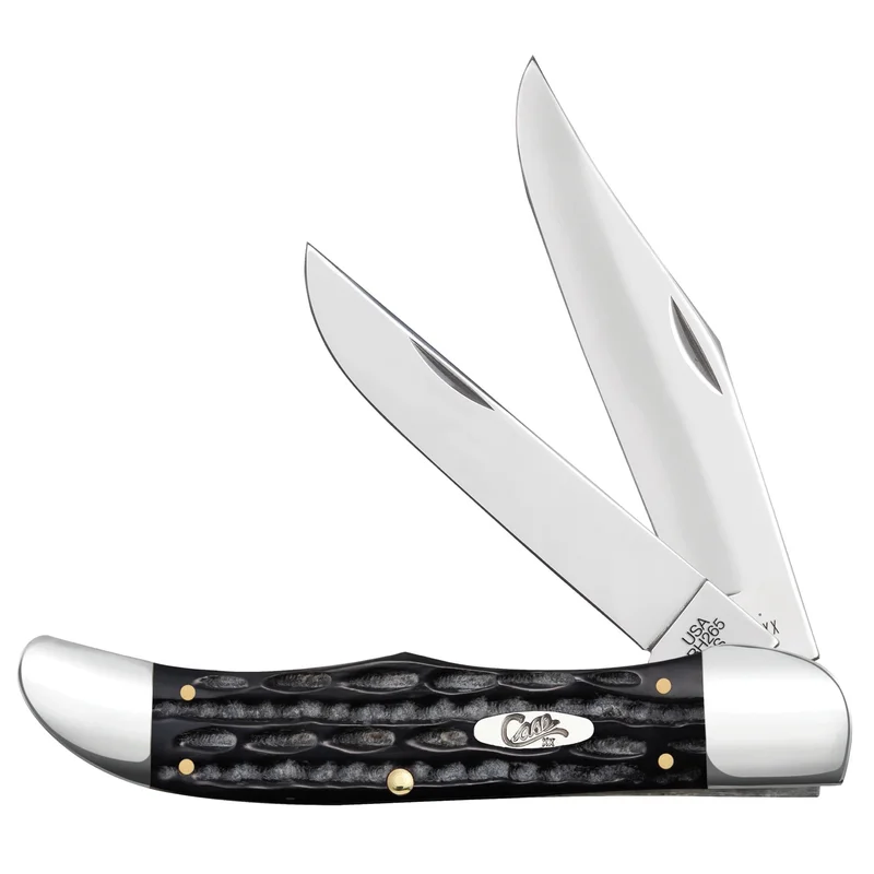 Case 65030 - Buffalo Horn Jig Large Folding Hunter (BH265 SS) W/Sheath