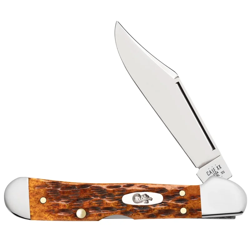 Case 66693 - Harvest Orange Bone Peach Seed Jig Mini CopperLock (61749L SS)