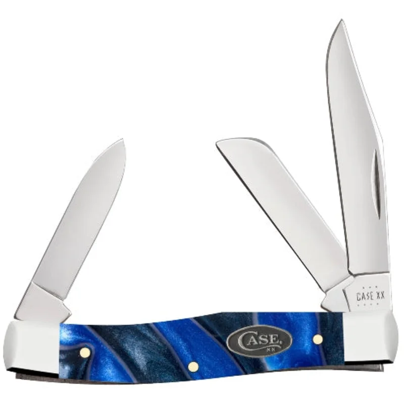 Case 70561 - Ocean Blue Kirinite Smooth Medium Stockman (103032 SS)