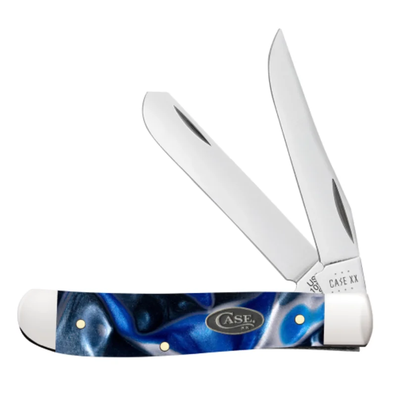 Case 70563 - Ocean Blue Kirinite Smooth Mini Trapper (10207 SS)