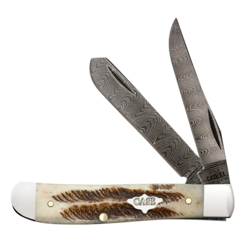 Case 77466 - Vintage Bone Mini Trapper Damascus