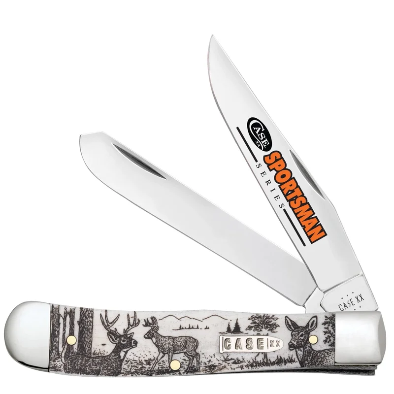 Case 81220 - Sportsman Series Deer Natural Bone Smooth Trapper (6254 SS)