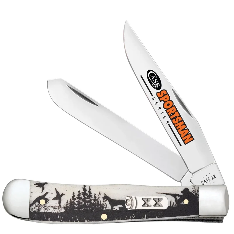 Case 81224 - Sportsman Series Hunter W/Bird Dog Natural Bone Smooth Trapper (6254 SS)
