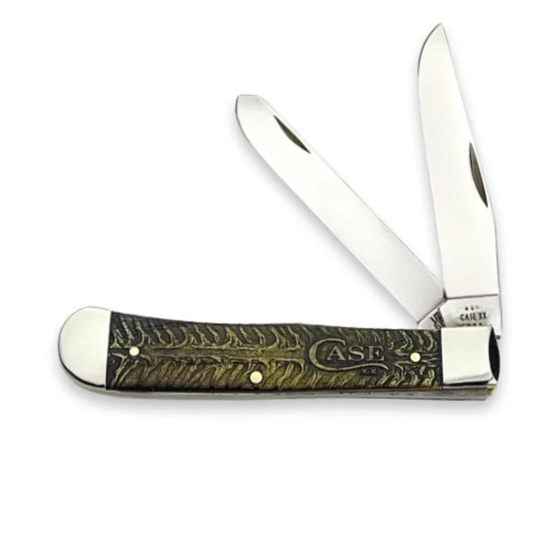 Case 81800 - Golden Pinecone Natural Bone Color Wash Trapper
