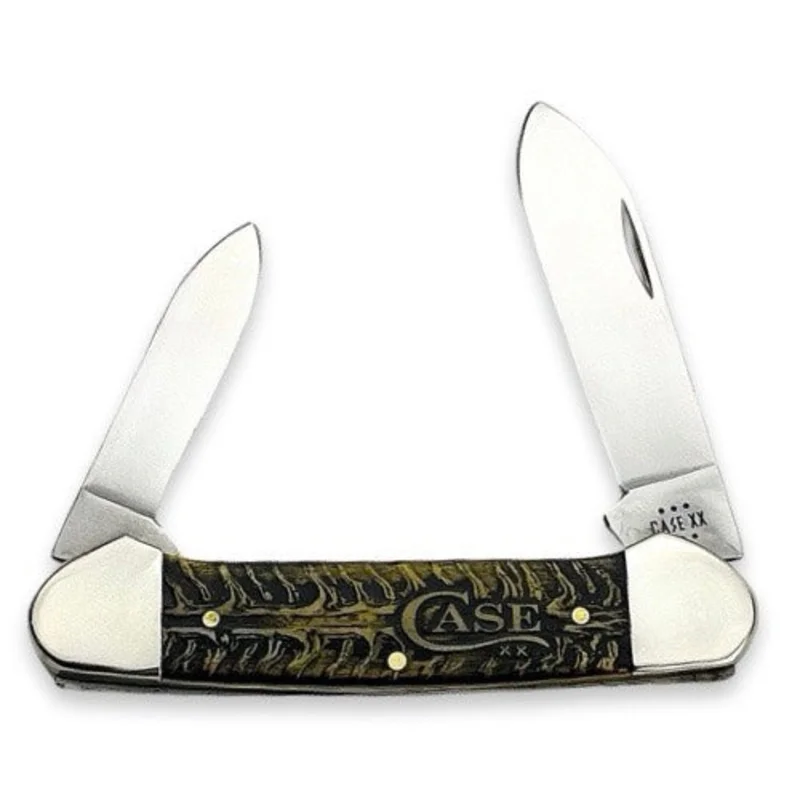 Case 81802 - Golden Pinecone Natural Bone Color Wash Canoe