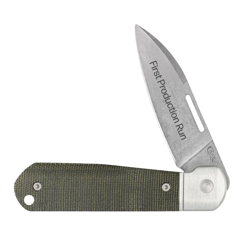 Case 82231 - Smooth OD Green Canvas Micarta Highbanks (HIGHBANKS CPM20CV) First Production Run