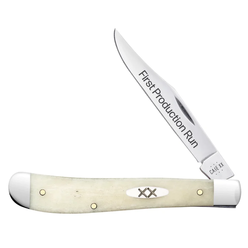 Case 93312 - Natural Bone Smooth Slimline Trapper Frist Production Run (61048 SS)