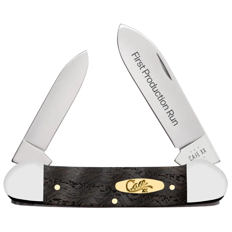 Case 94006 - Black Curly Oak Wood Smooth Canoe (72131 SS)