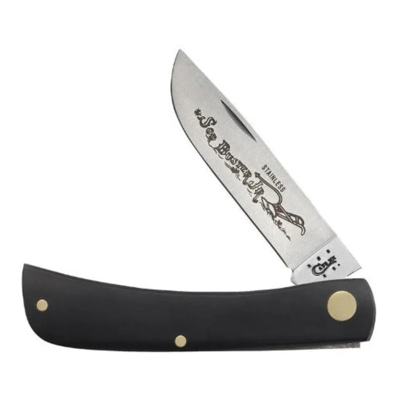 Case 95 - Smooth Black Synthetic Sodbuster Jr