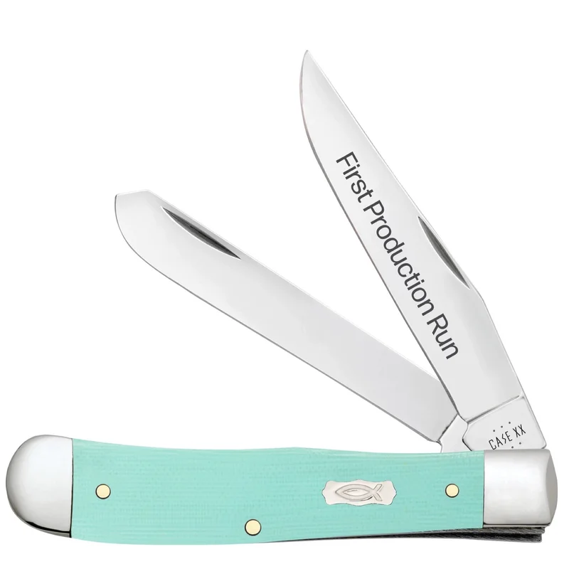 Case 95810 - Seafoam Green G-10 Smooth Trapper (10254 SS)