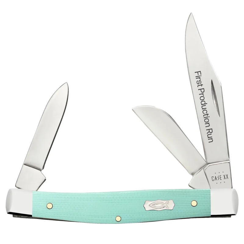 Case 95812 - Seafoam Green G-10 Smooth Medium Stockman (10344 SS)