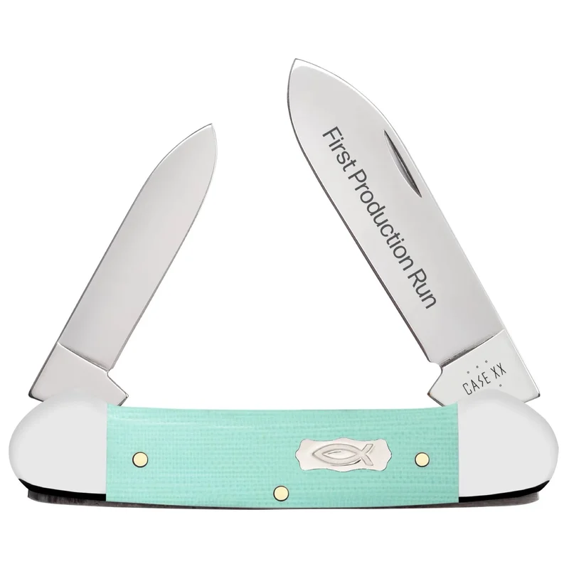Case 95813 - Seafoam Green G-10 Smooth Canoe (102131 SS)