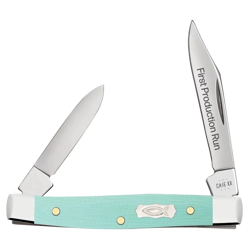 Case 95814 - Seafoam Green G-10 Smooth Small Pen (10233 SS)
