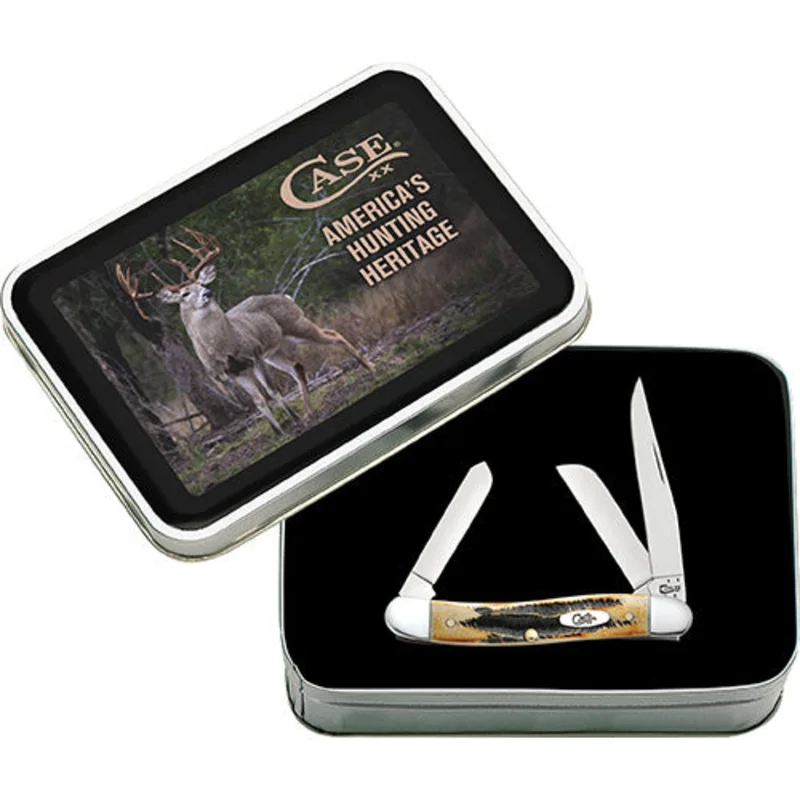 Case America's Hunting Heritage Deer Bone Stag Medium Stockman Gift Set