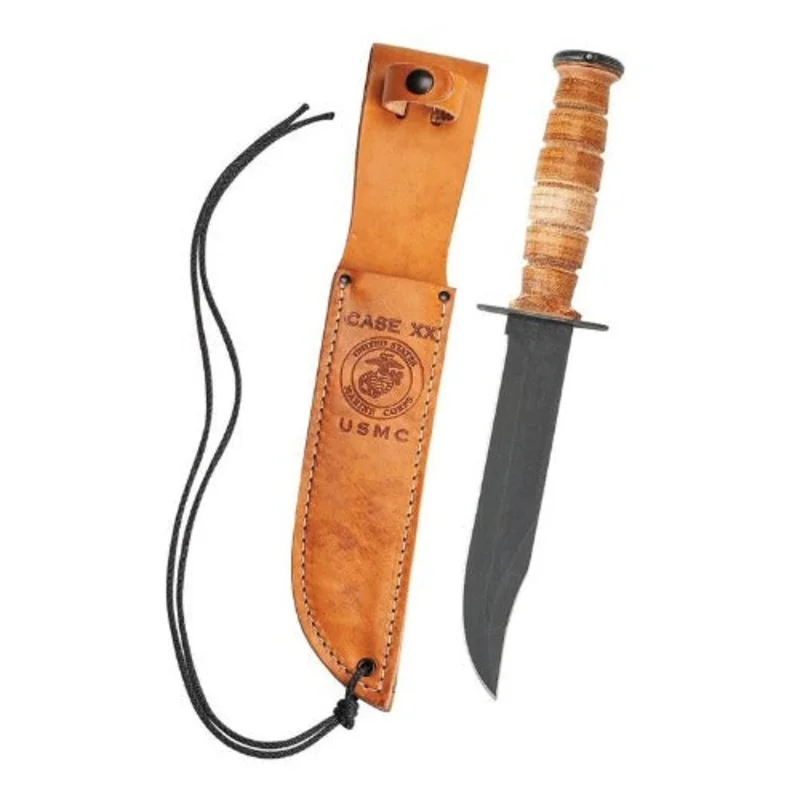 Case USMC Knife with Leather Sheath