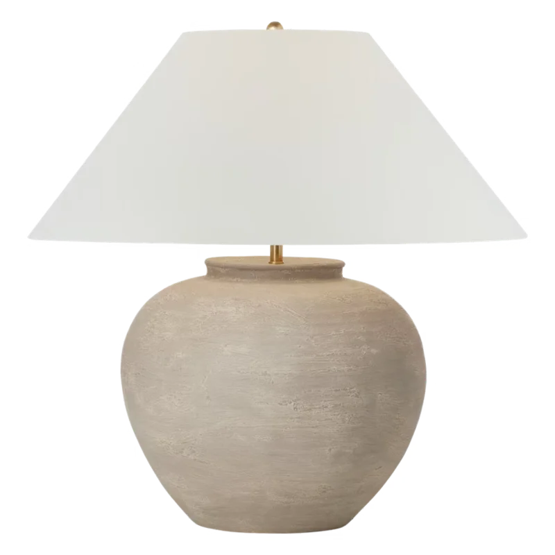 Casey Medium Table Lamp, Silt Grey Ceramic, 24.5"H