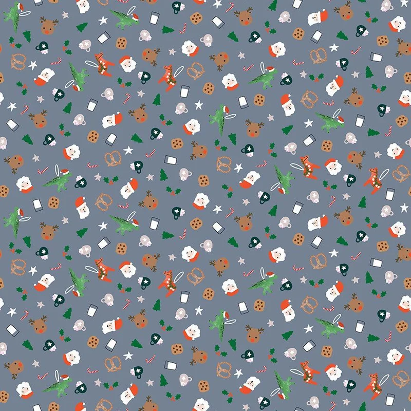 CAT'S PAJAMAS: Tracking Santa (1/4 Yard)
