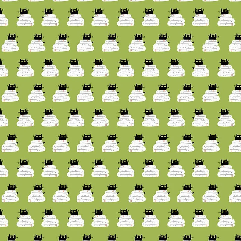 CATS IN LAUNDRY: Wrap-Grass (1/4 Yard)