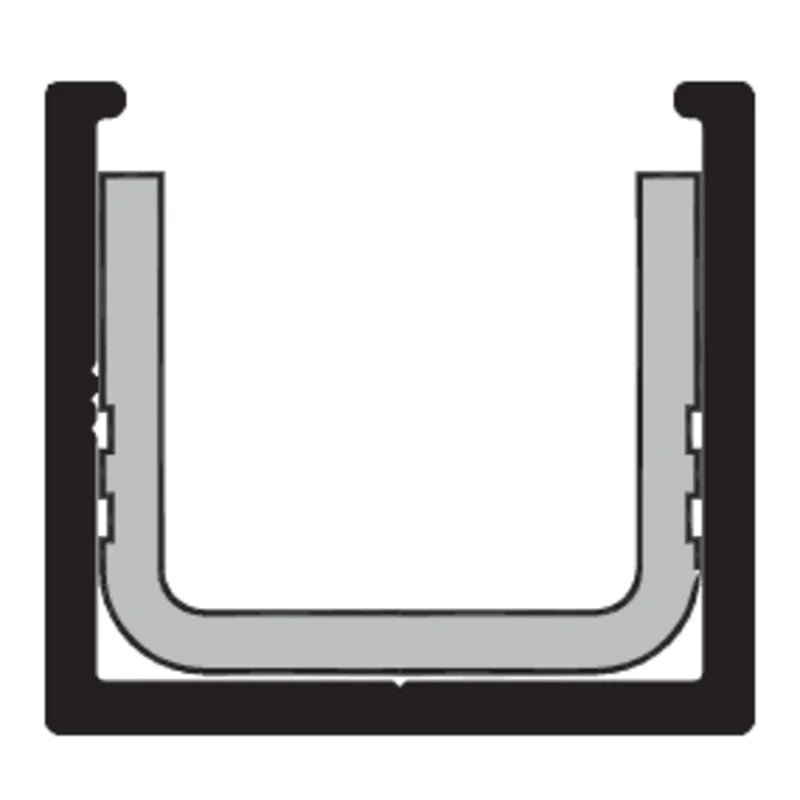 Cavity Sliders - Aluminum Bronze Anodized Floor Channel With PVC Insert