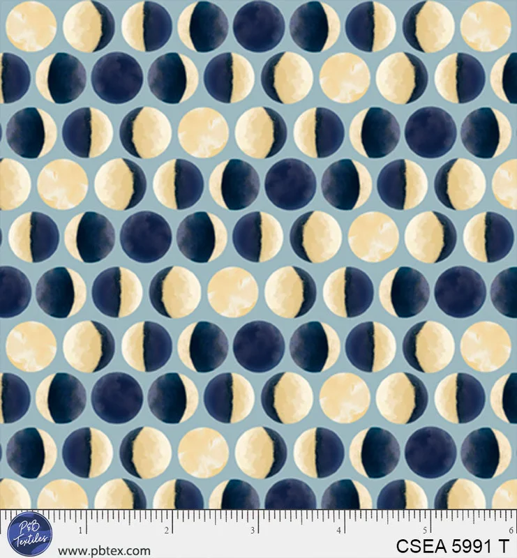 CELESTIAL SEASONS: Phases of the Moon (1/4 Yard)