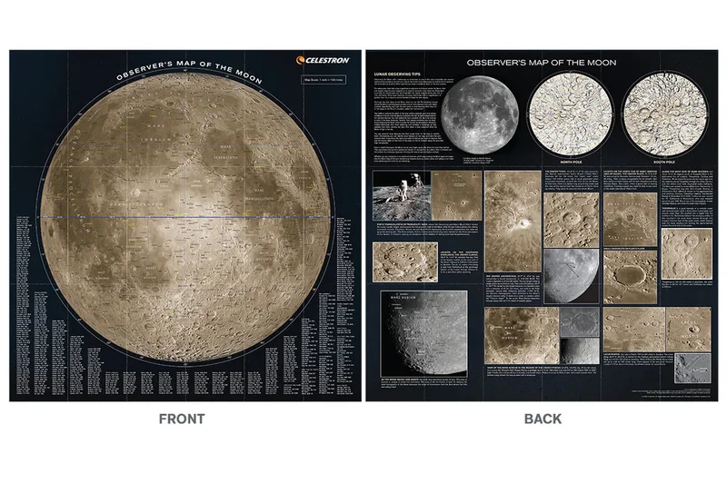 Celestron Deluxe Folding Moon Map 93704