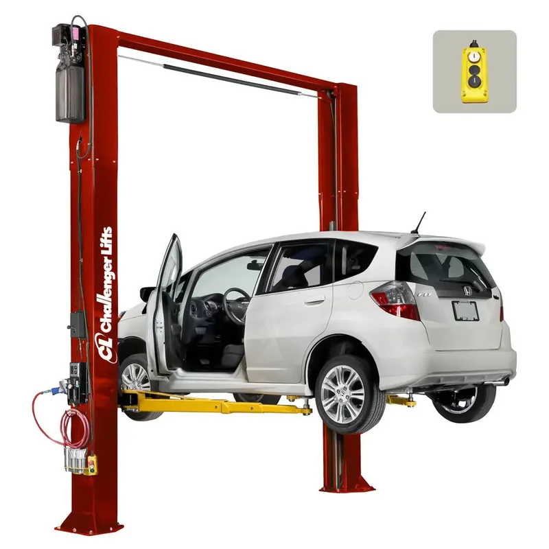 Challenger CL10AV3-DPC Versymmetric 2-Post Lift w/ Dual Pendant Control (10,000 lbs) Red
